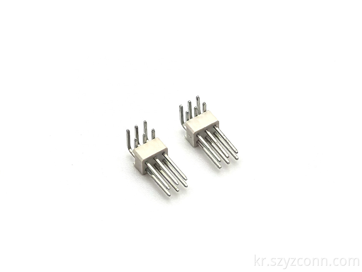 1.5mm Pitch Pin header Connector Dual Row Right Angle SQ0.4mm H2.5mm 2*3P